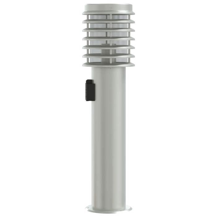 Lámparas de pie y de salida para exteriores vidaXL, 3 piezas, acero inoxidable plateado, iluminación de suelo para exteriores, iluminación de suelo 4006374