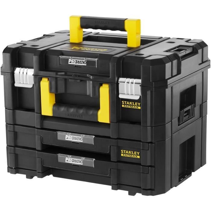 Juego de herramientas STANLEY FATMAX PRO-STACK™ de 2 piezas - FMST1-71981 - 2 asas - 2 cajones - 21,5 L