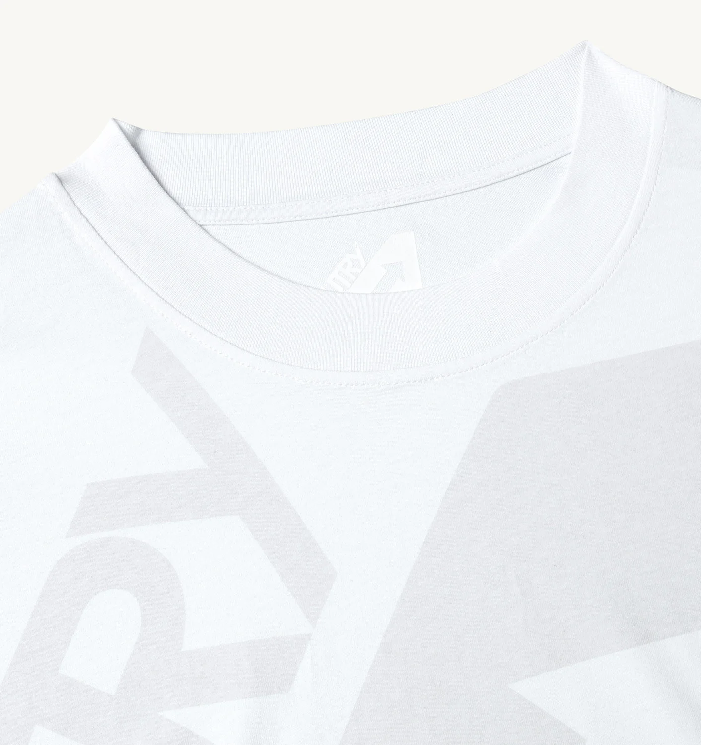 TRICOU ALB DIN JERSEY DE BUMBAC
