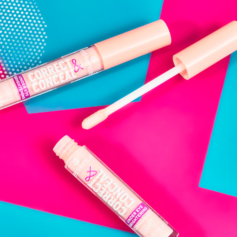 Corretivo iluminador essence CORRECT & CONCEAL para olheiras.