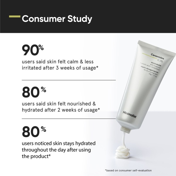 Crema hidratante minimalista con ceramidas al 0,3 % + bisabolol, 50 g
