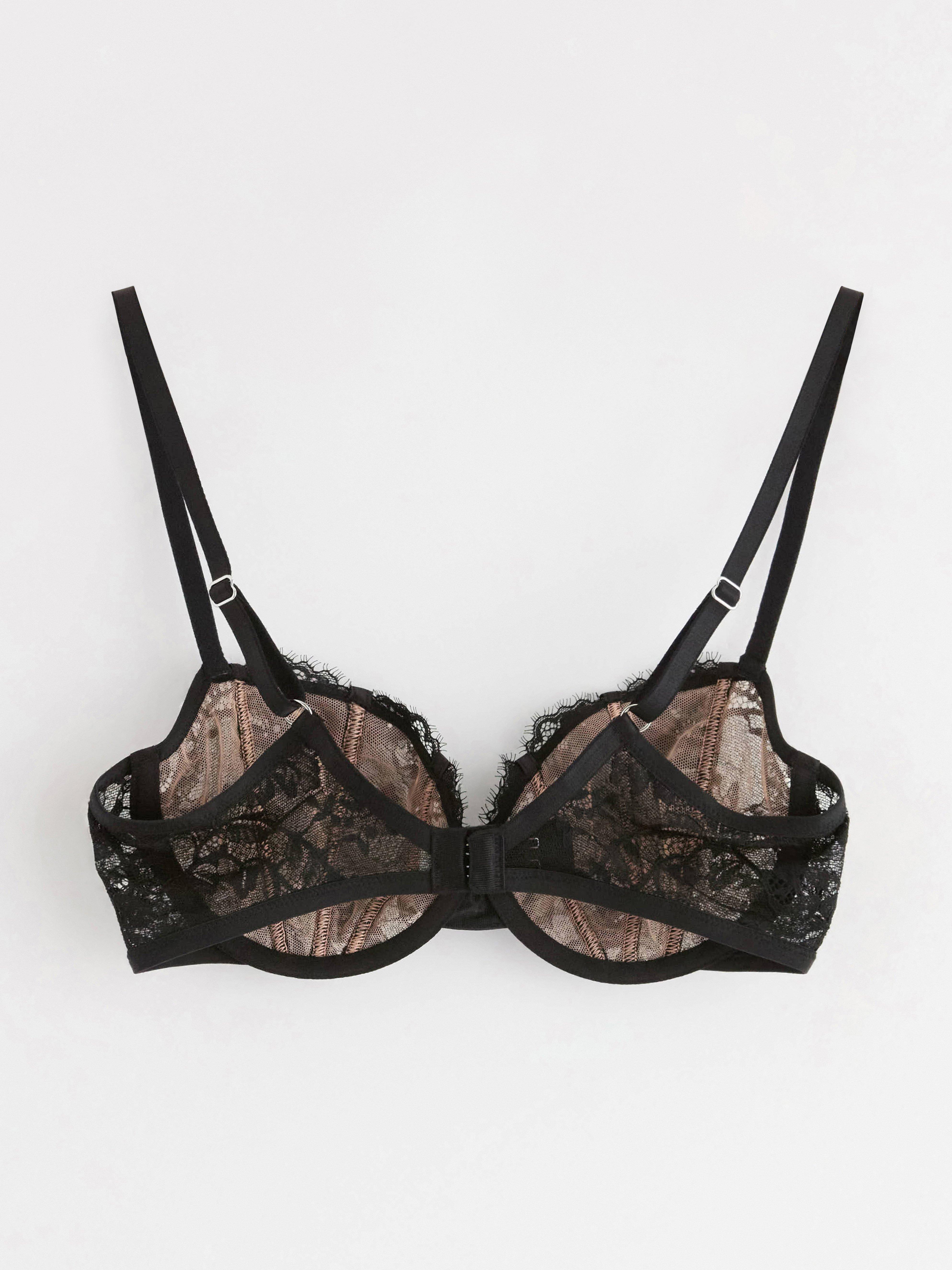ella m – Senna upolstret BH med blonder Svart