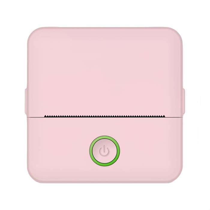 Imprimante photo portable Bluetooth mini sans fil, compatible smartphone, kit complet stickers papiers couleurs, rose