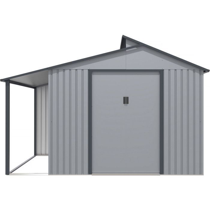 Abri de jardin métal avec pergola 