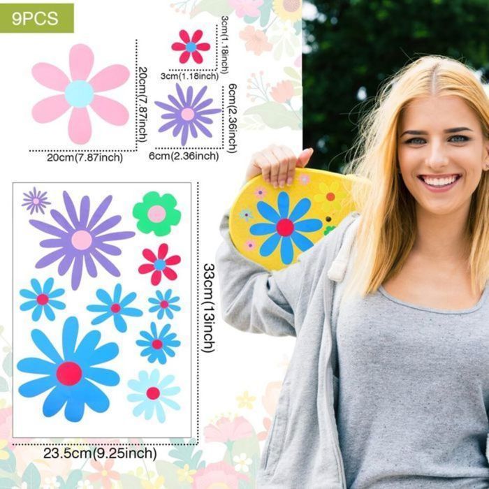 90 pegatinas para coche, pegatinas de flores de vinilo para decoración exterior de vehículos.