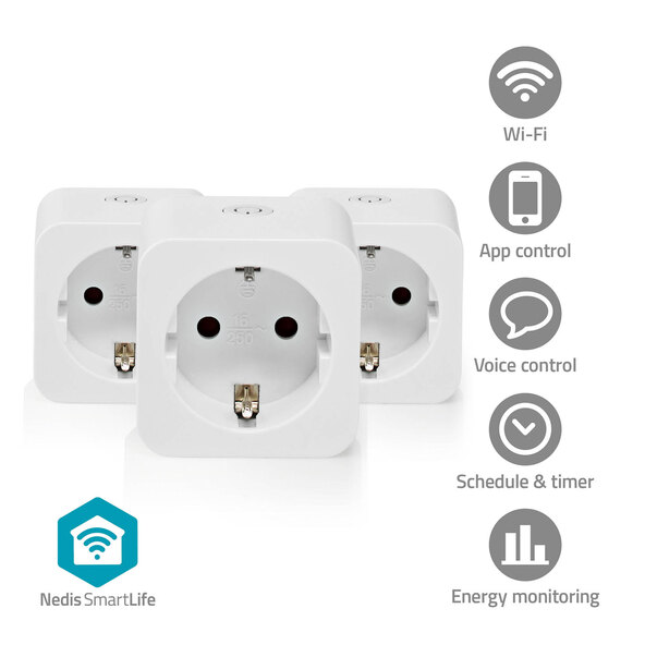 Priză inteligentă, WIFIP121FWT3, SmartLife, set de 3