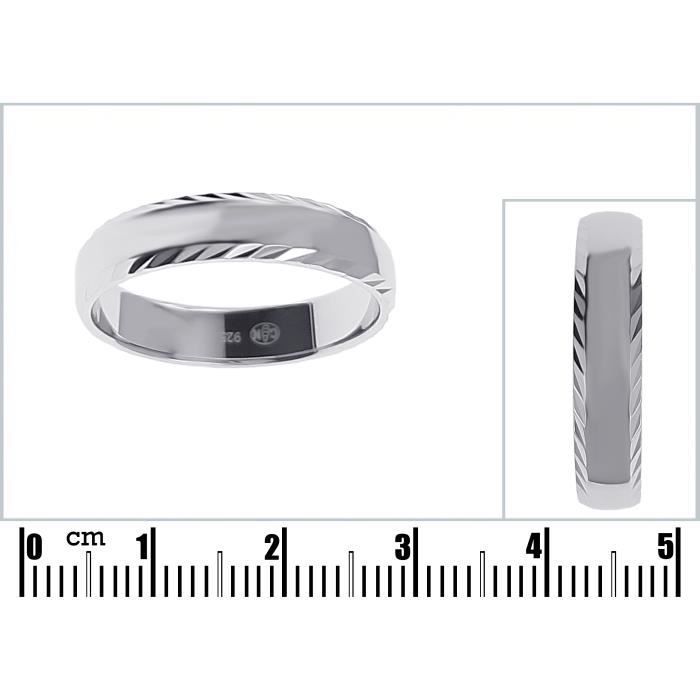 Men's 5mm rhodium-plated 925 silver wedding band