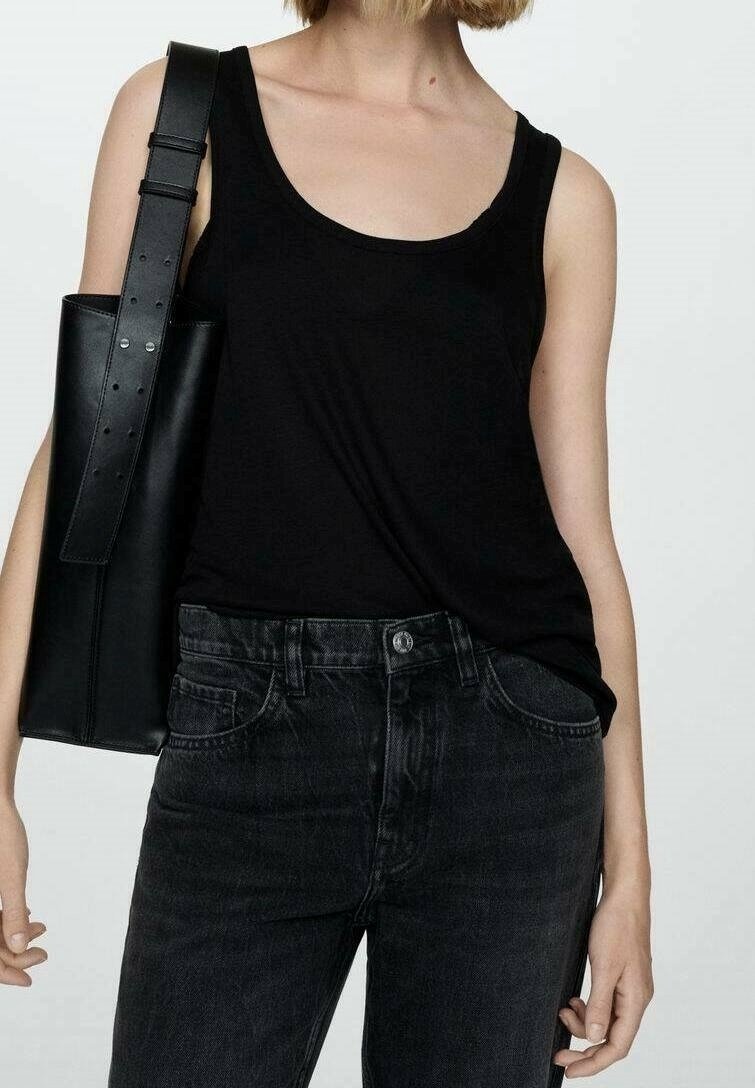 Mango jeans met rechte pijpen - zwarte denim