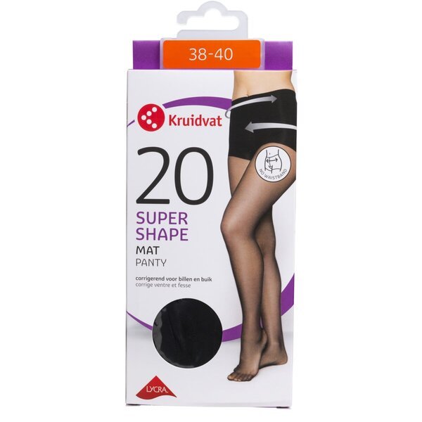 Kruidvat Super Shape Matte 20 Den хулахопке<br>црне, величина 38-40
