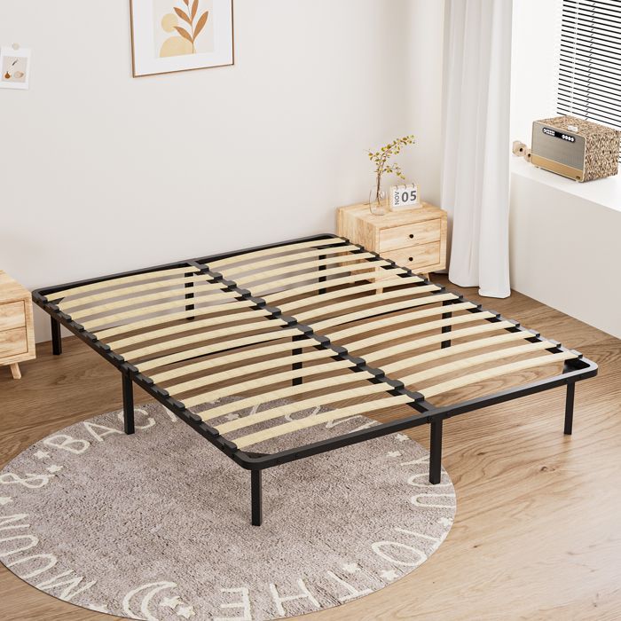 TUNCCO Lattenrost 140 x 190 cm, 29 cm hoch, für Erwachsene, 2 x 14 Latten, 9 Beine inklusive