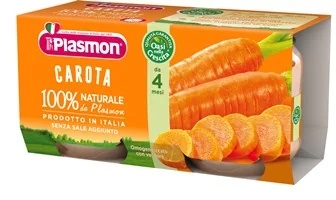 PLASMON Plasmon gehomogeniseerde wortelen 2 potjes 80 g glutenvrij