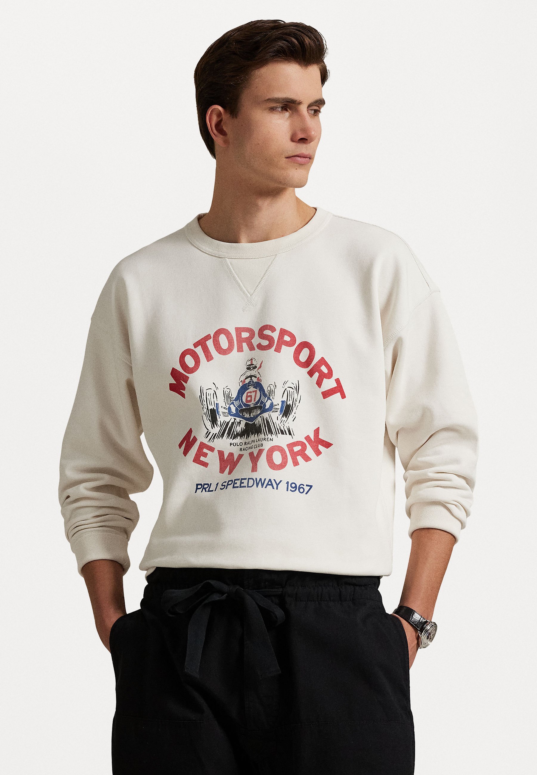 Felpa Polo Ralph Lauren Vintage Fit in pile con grafica - Felpa - nevis