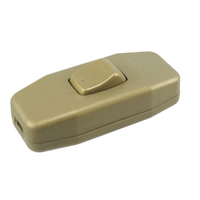 Interruptor de lámpara - Dorado - Con alivio de tensión y contactos de tornillo - 6 A 250 V~