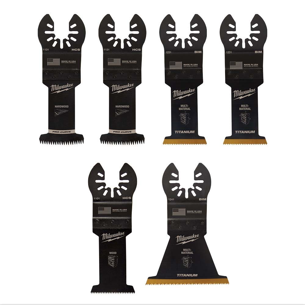 Conjunto de 6 lâminas para ferramentas multifuncionais MILWAUKEE OPEN-LOK 49109112