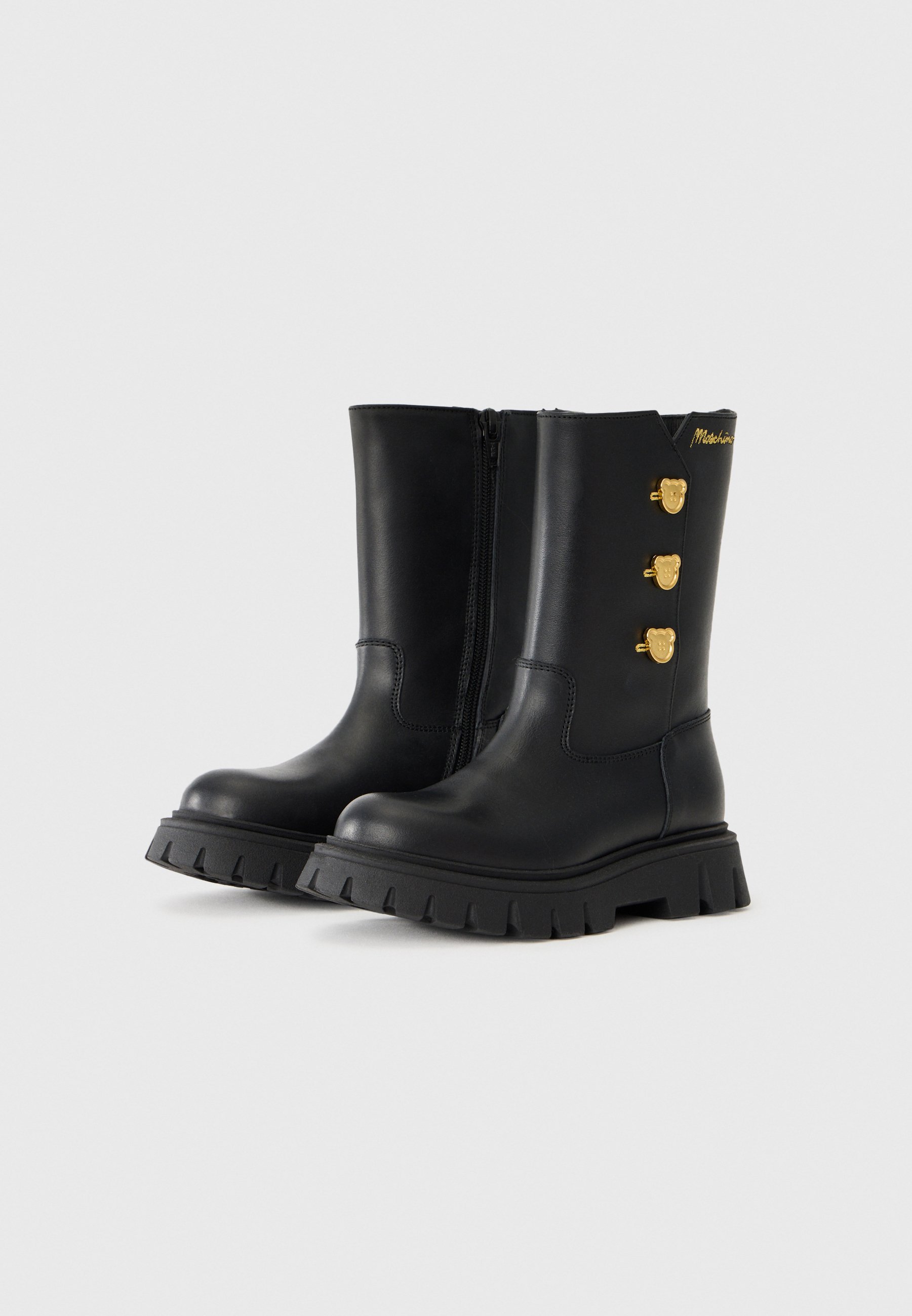 MOSCHINO UNISEX - Laarzen - zwart/goudkleurig