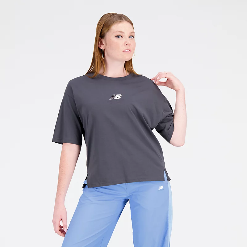 Γυναικείο Αθλητικό Μπλουζάκι από Ανανεωμένο Βαμβακερό Τζέρσεϊ σε Κορυφή - BLACKTOP