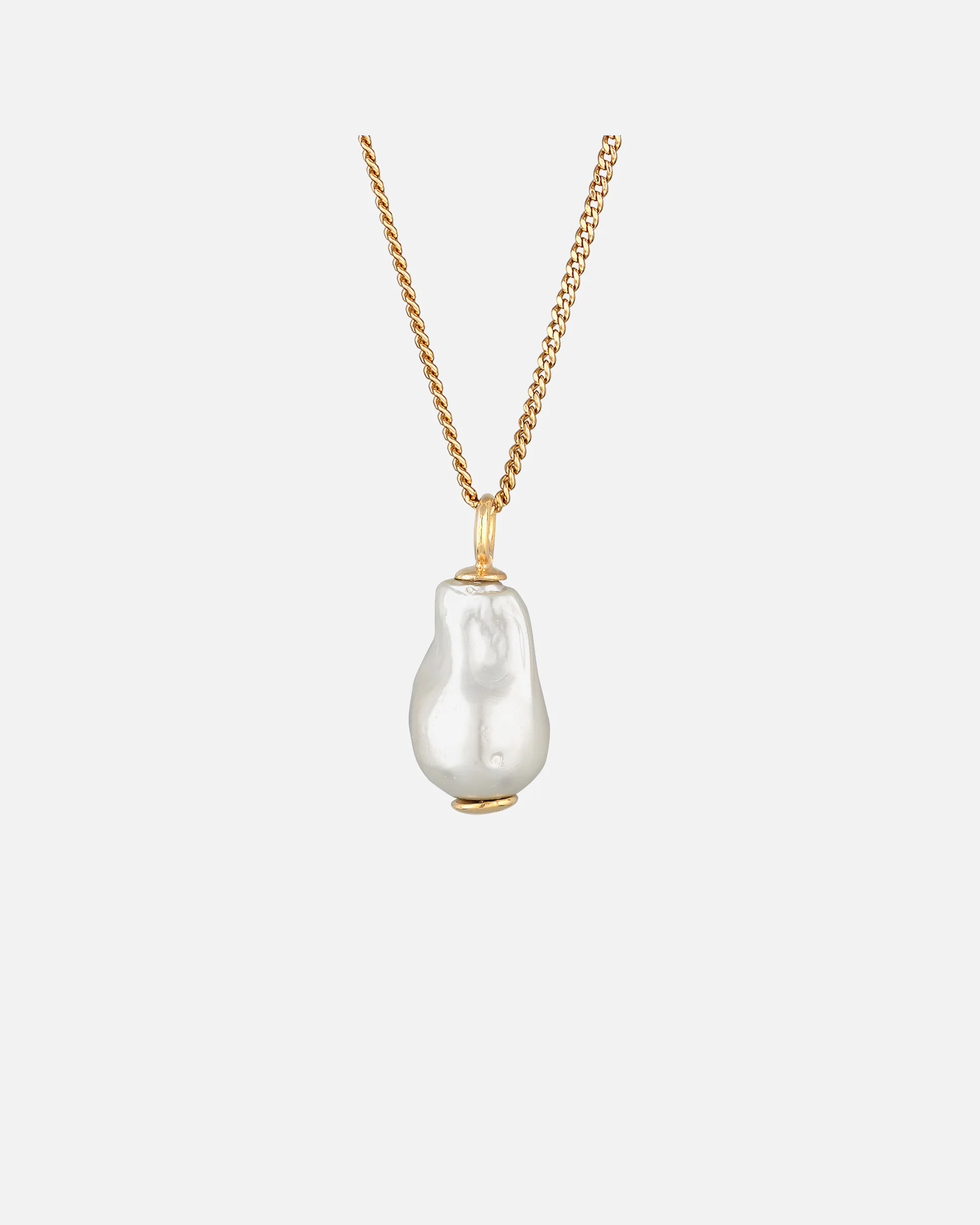 Elli Elli Collier Femmes Coquillage Noyau Perles Blanc Argent Sterling 925 Plaqué Or Tenue de Soirée 45 cm