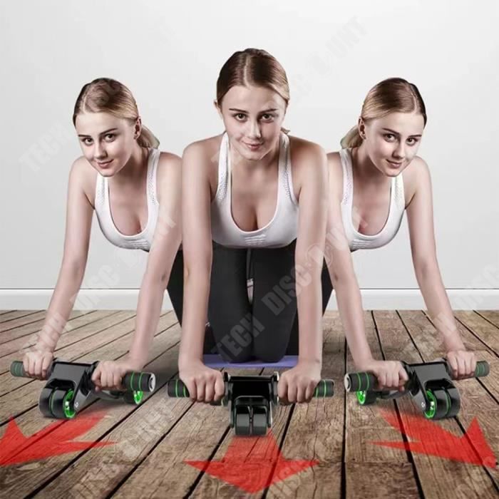Rueda abdominal - TD® - 4 ruedas - Plegable - Silenciosa - Equipo de fitness