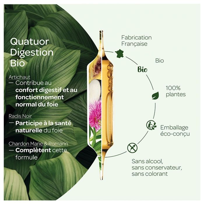 Superdiet Quatuor Bien-être du foie Bio 20 ampoules