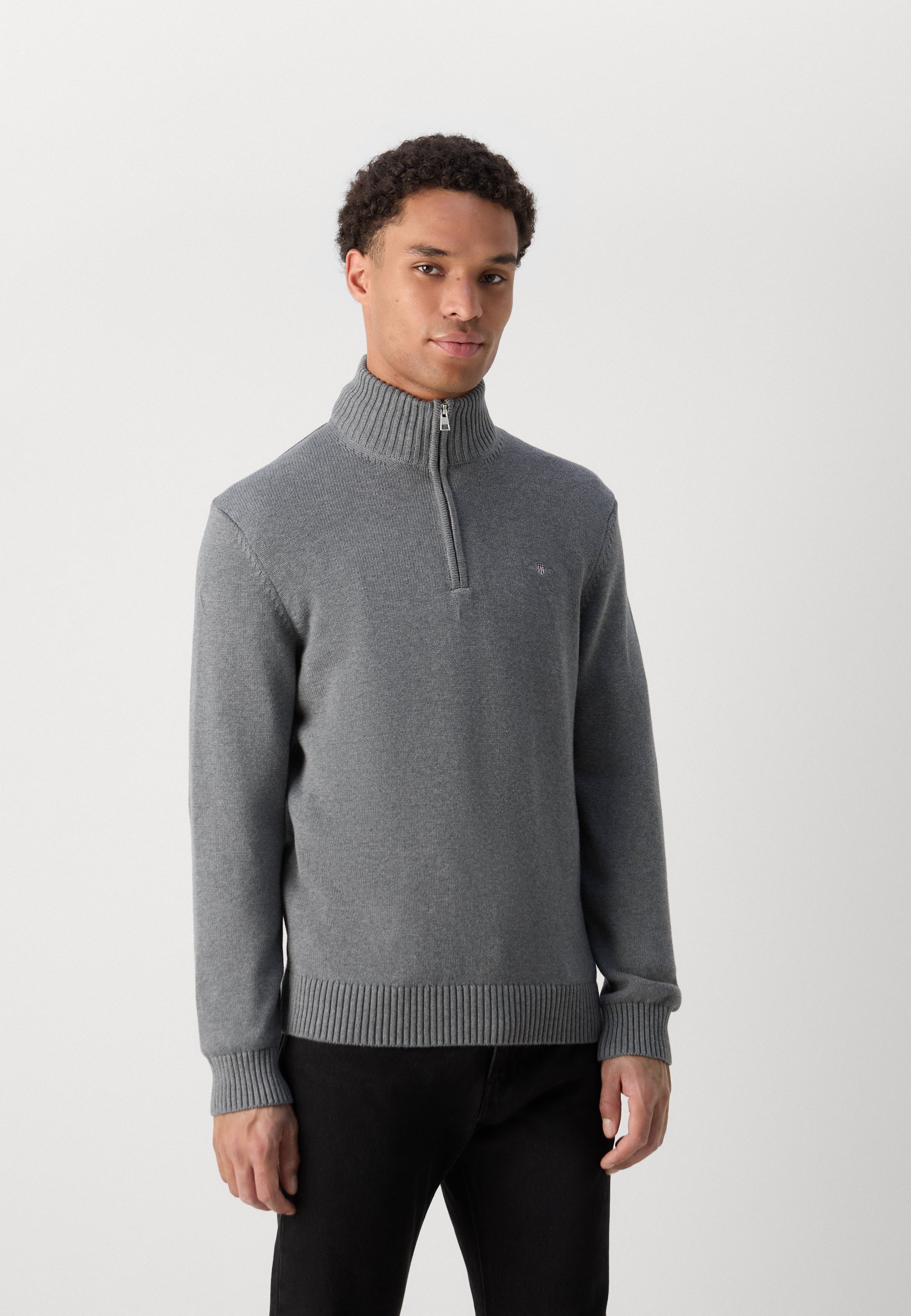 GANT CASUAL HALF - Maglione - grigio scuro mélange