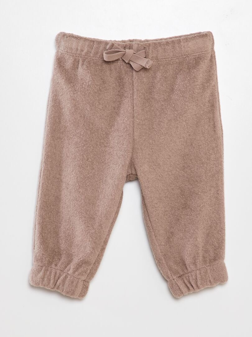 Set van babytrui en fleecebroek - 2-delig - BEIGE