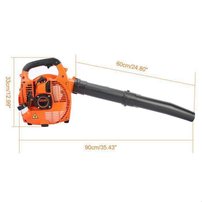 Soprador de folhas a gasolina - dois tempos - 26 cc - portátil, leve - 7500 rpm