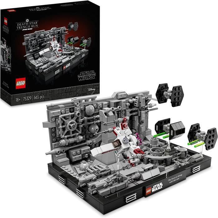Kit de modelo LEGO Star Wars - LEGO - 75329 - Diorama da Estrela da Morte - Caça TIE - Caça X-wing