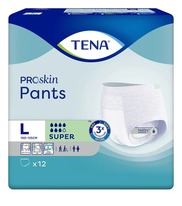Tena Pants ProSkin Super, Majtki chłonne, 100-135cm, Large