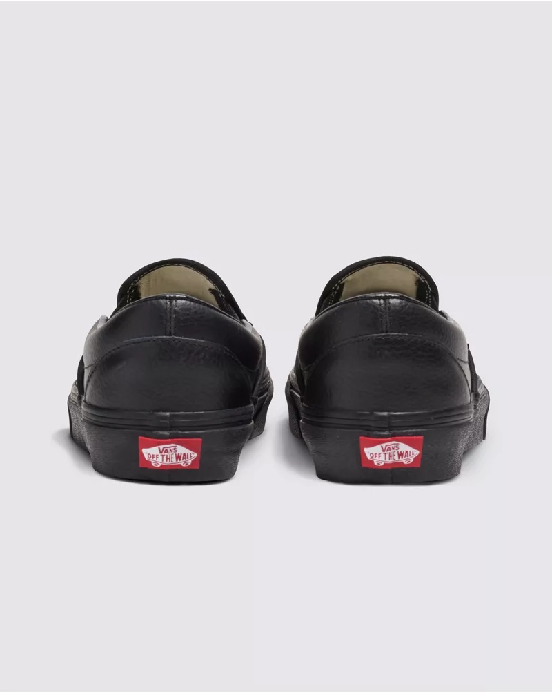Customs Elevated Black Leather Slip-On Shoe