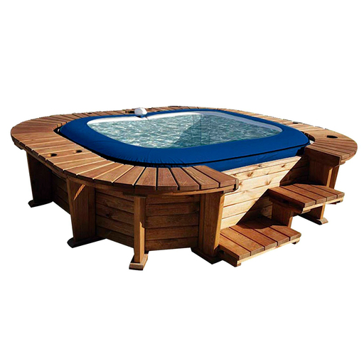 Spa de madeira para exterior Bestway K2o Malibu para 4 a 6 pessoas. 250 x 275 x 71 cm