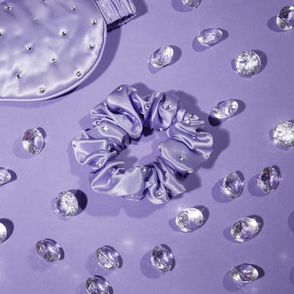Crystallove matu saite no kristalizēta zīda – Ceriņkrāsas – 1 gab.