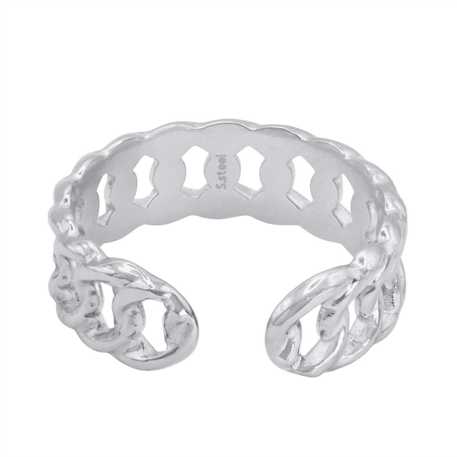 Heideman Bague Palma couleur argentée polie