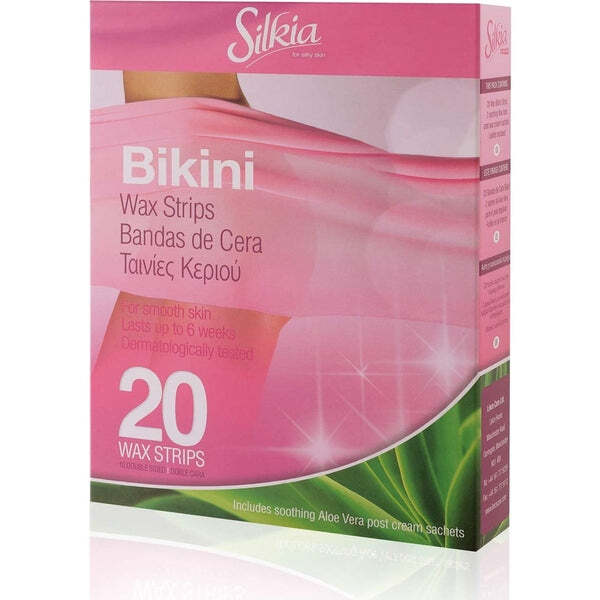 Silkia Aloe Vera Bikini-Wachsstreifen, 20 Stück