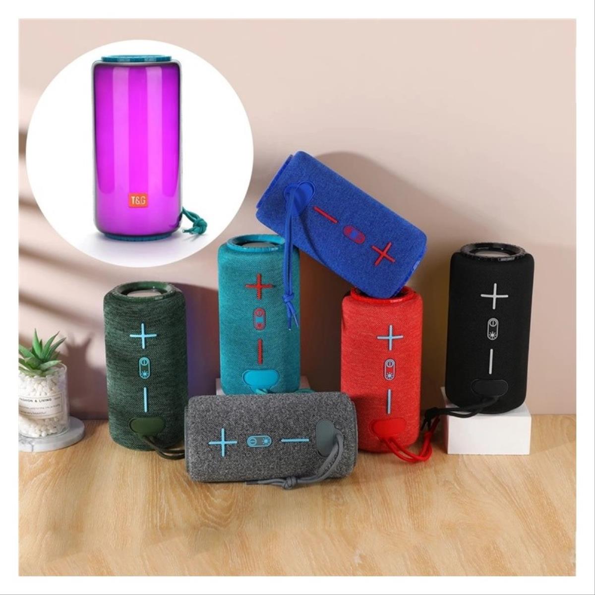  Altavoz Bluetooth Smartek Portátil Estereo Con Luces Led Rgb