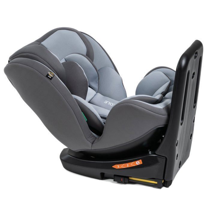 BEBELISSIMO - Seggiolino auto Isofix - Girevole a 360° - 40-150 cm - 0-36 kg - i-size EOLE - grigio