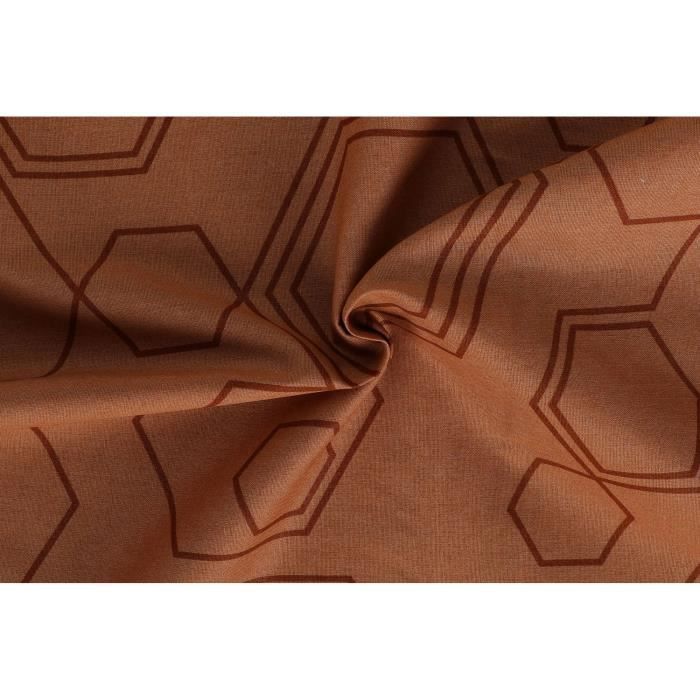 Juego de ropa de cama: 1 funda nórdica de 220 x 240 cm + 2 fundas de almohada de 60 x 60 cm - 100 % algodón reforzado - Cobre