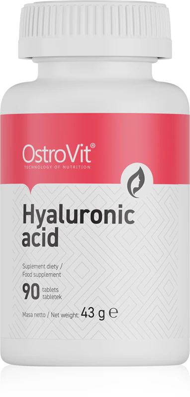 Comprimidos de suplemento alimentar OstroVit com ácido hialurônico.