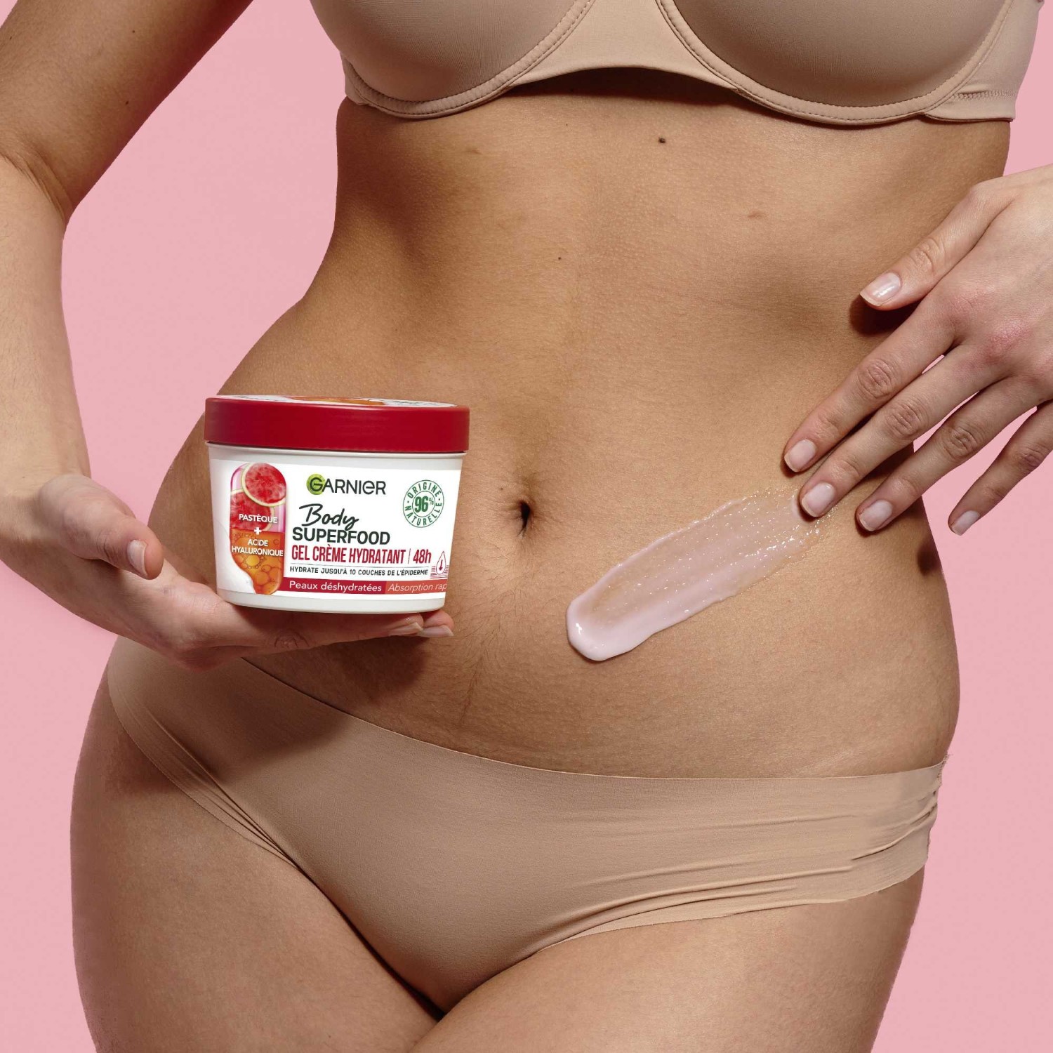 Garnier Gel Crème corps hydratant Pastèque Acide Hyaluronique