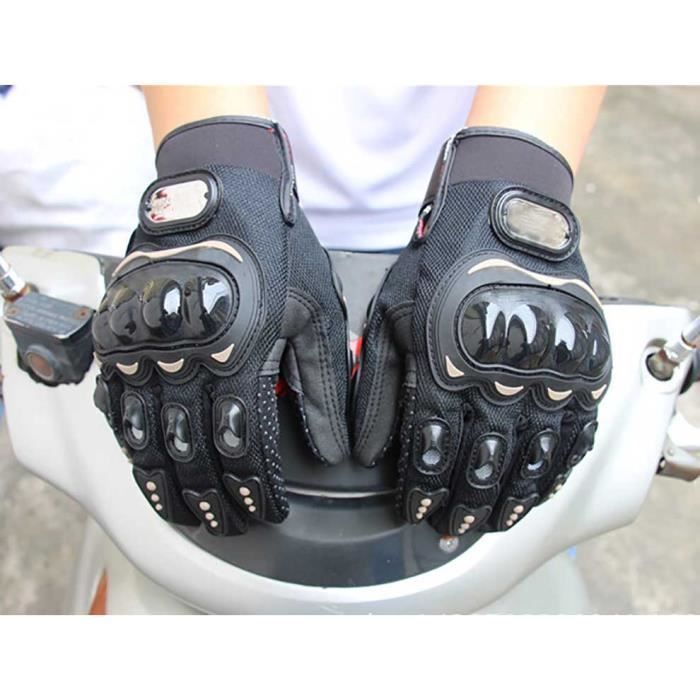 LYT® Paar zwarte, volledig vingerbeschermende handschoenen voor motorrijden, fietsen en sporten voor heren M
