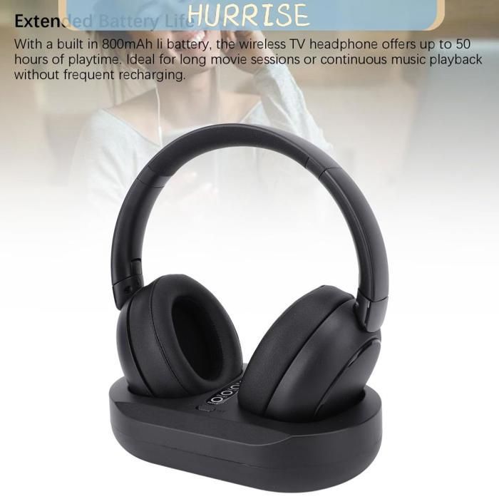 Cuffie TV wireless Tbest, cuffie wireless per guardare la TV, 2.4G 5.3, cuffie TV wireless con lettore video, spina UE
