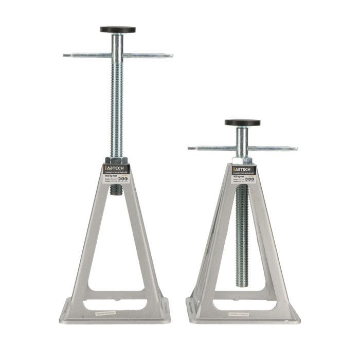 Set van 4 aluminium caravansteunen, 900 kg draagvermogen per steun.