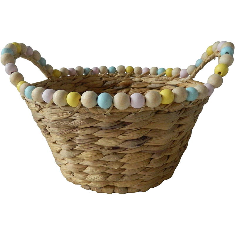 Vie Home Kurv med treperler ø 23x11,5 cm vannhyasint