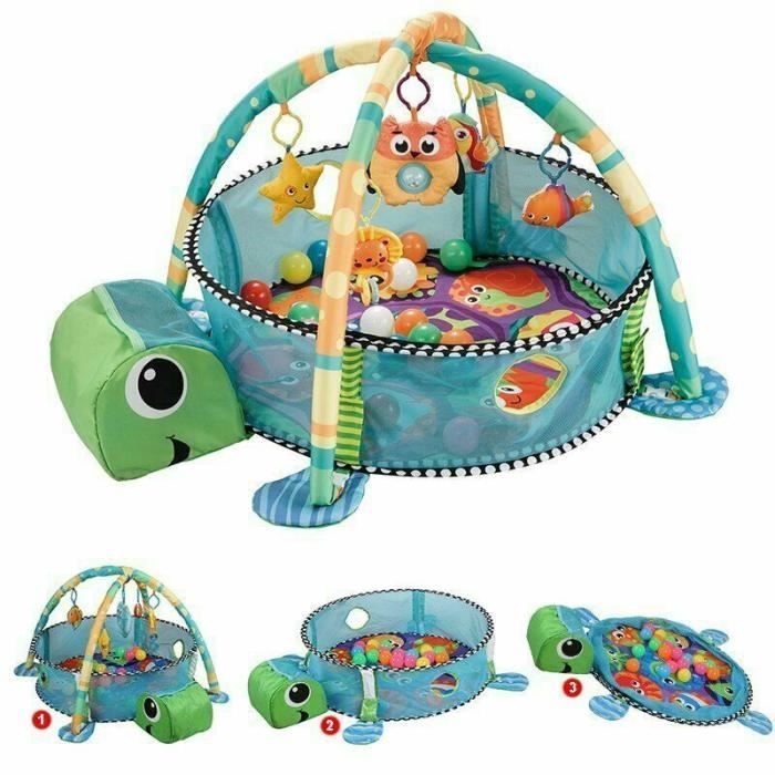 Disney Princess Baby Speelmat - Schildpad - Met ballenbak en 5 speelgoedjes