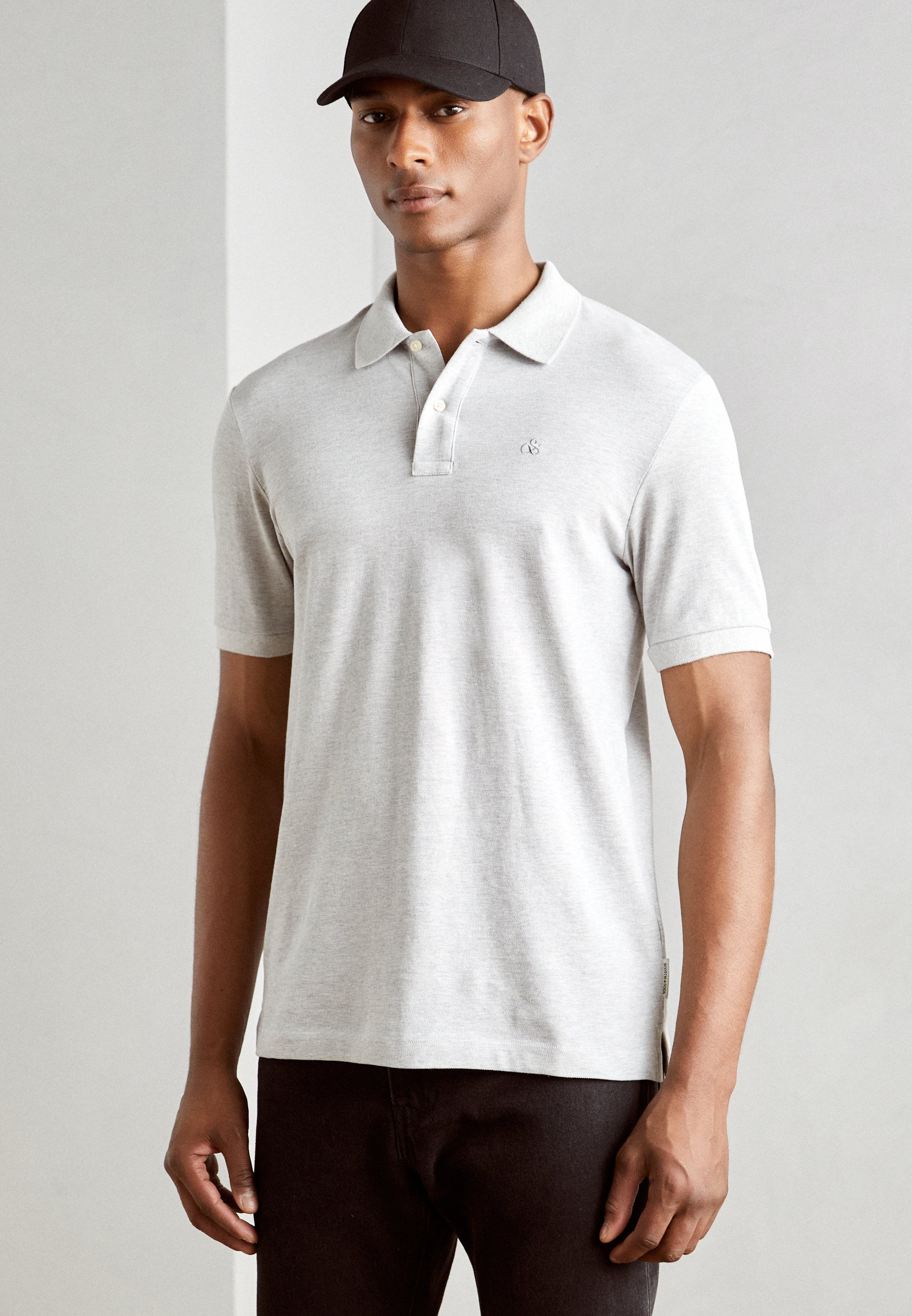 Polo con logo Scotch & Soda - grigio mélange