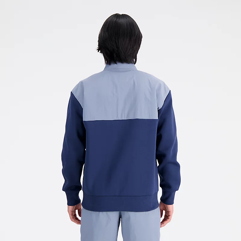 Camiseta polar NB Athletics Tech Fleece para zamkiem do połowy - NB NAVY