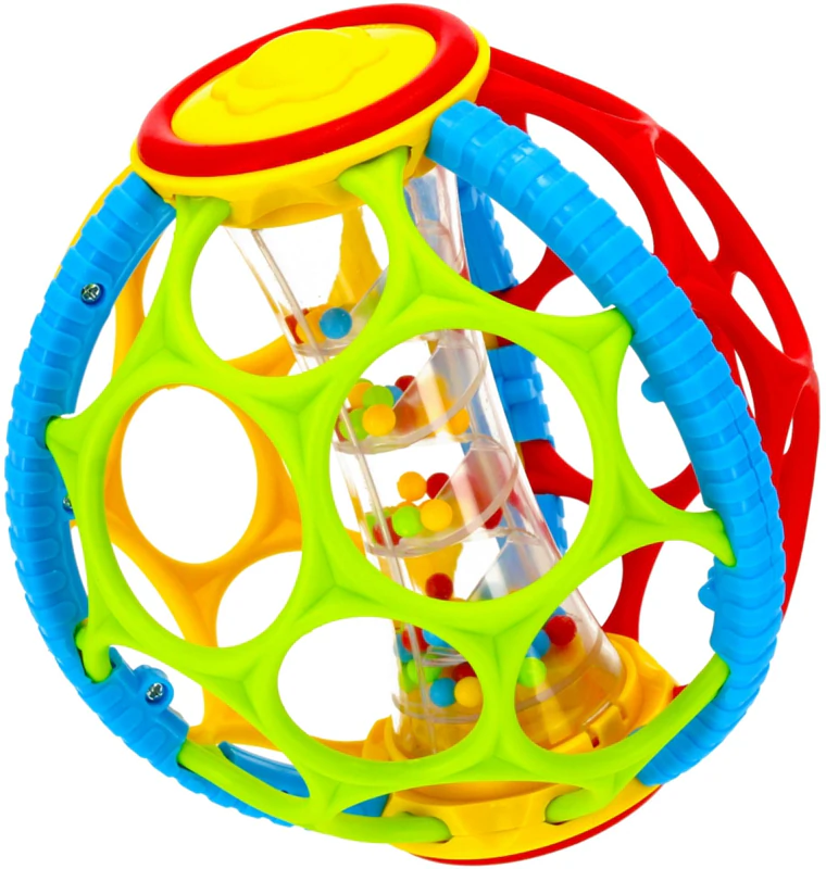 Bam-Bam Rattle Silikónové bambusové puzzle vzdelávacia hračka s hrkálkou