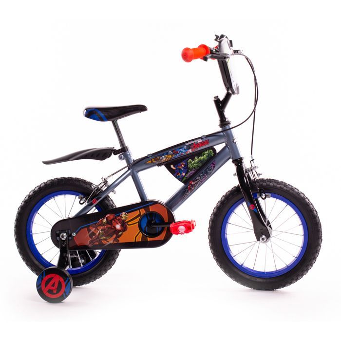 Vélo pour enfants - HUFFY - Avengers - 14 pouces - Stabilisateurs amovibles - Gris