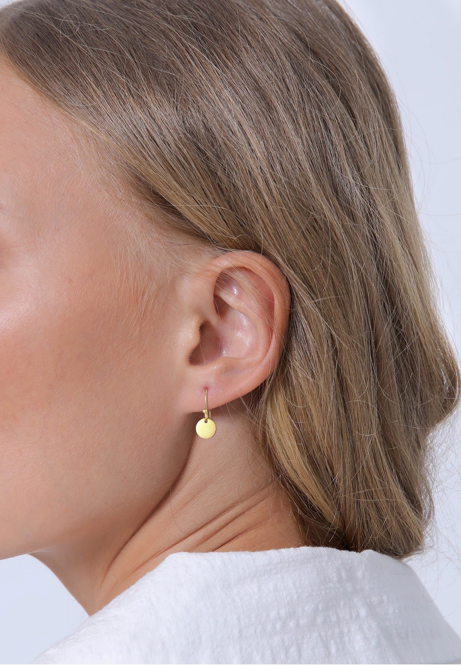 Elli Basic Plaquettes Boucles d'Oreilles Femme - (925/1000) Argent