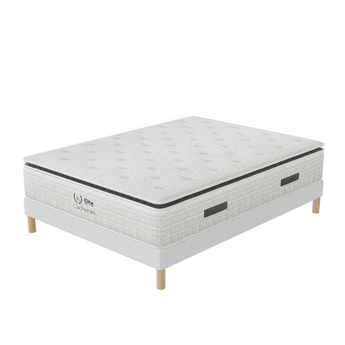 Base de cama y colchón Cashmere, 160 x 200 cm – Altura 28 cm