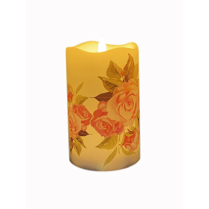 Lampe Cube Vie Home 12,5 cm avec minuterie LED imprimée Rose
